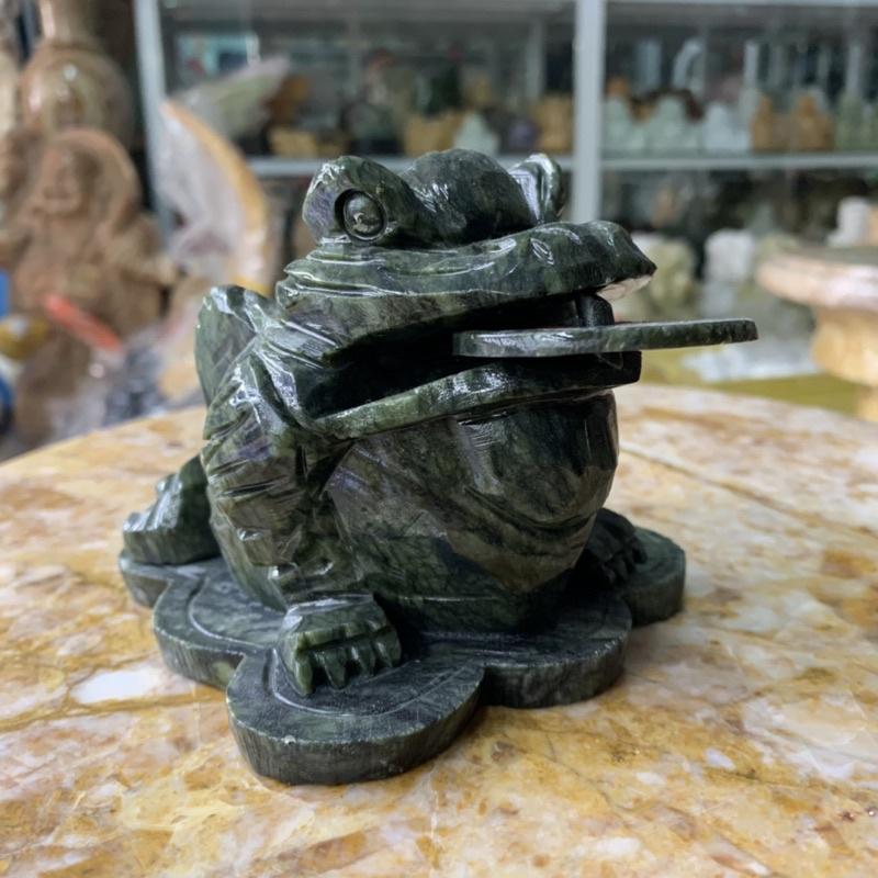 Thiềm Thừ Đá Ngọc Ấn Độ - ngang 13cm, cao 9cm