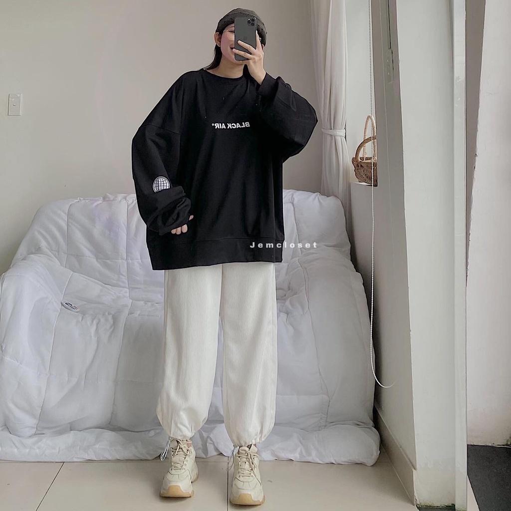 Quần Jogger Nữ Quần Thể Thao Phong Cách GOUS OFFICIAL Chất Nhung Gân Dây Rút Ống Thỏa Mái MEWA - 2721