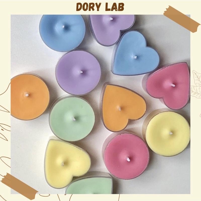 Nến Thơm Tealight Không Khói Handmade Nhiều Màu - Dory Lab