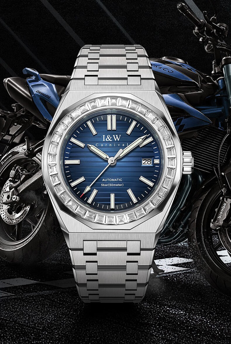 Đồng hồ nam chính hãng IW CARNIVAL IW733G-1 Kính sapphire ,chống xước ,Chống nước 50m ,Bảo hành 24 tháng,Máy cơ ,dây kim loại thép 316L không gỉ, thiết kế đơn giản dễ đeo