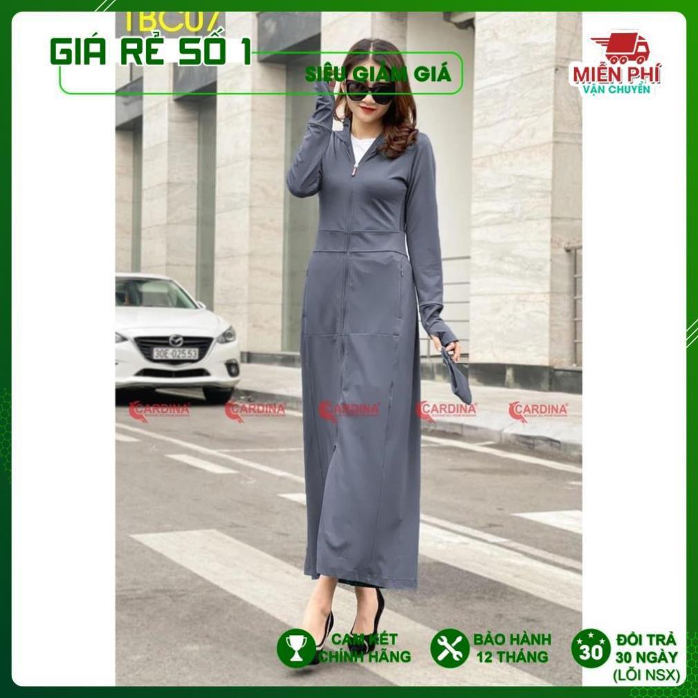 Áo chống nắng dáng dài liền thân cao cấp UPF 50+, thơm mát, thoáng khí có lưới co giãn làm mát cơ thể