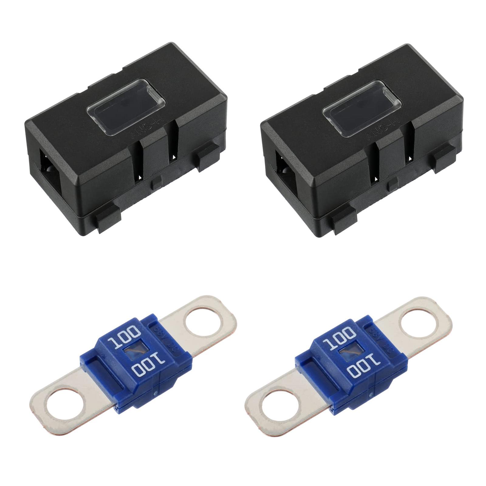 Car Fuse Holder with 2Pcs Fuses High Temperature Resistant Fuse Block Box  Fuse Vehicles Cars