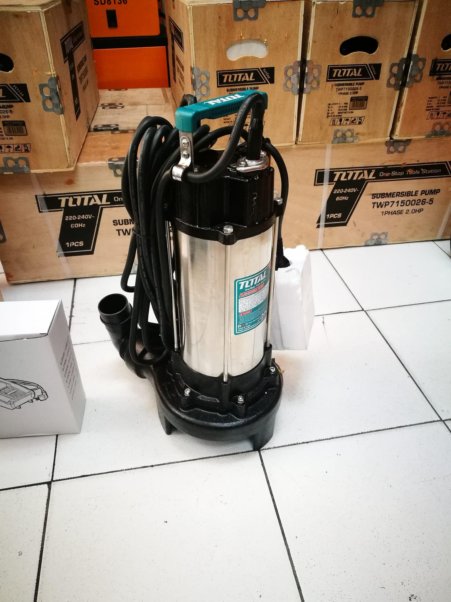 MÁY BƠM CHÌM NƯỚC THẢI 1500W(2.0HP) TOTAL TWP7150026 - HÀNG CHÍNH HÃNG