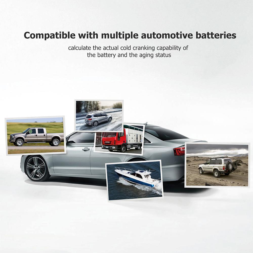 12V Car Motorcycle Battery Tester Digital Battery Analyzer 100-2000 CCA Battery Load Auto Cranking Charging System Test