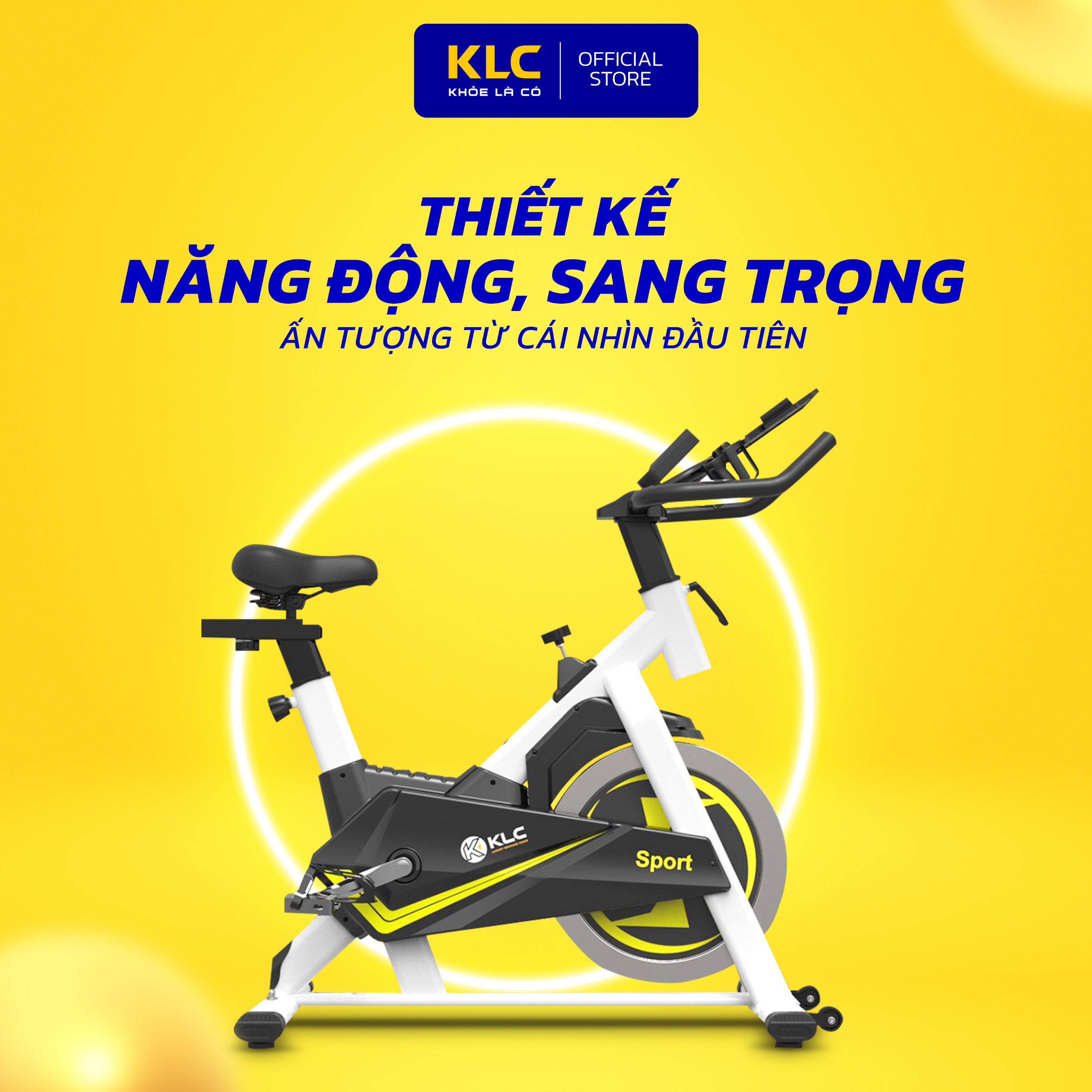 Xe đạp tập thể dục tại nhà KLC K-89 SPORT, điều chỉnh luyện tập theo ý thích, tăng cơ giảm mỡ hiệu quả, tăng cường sức khoẻ.