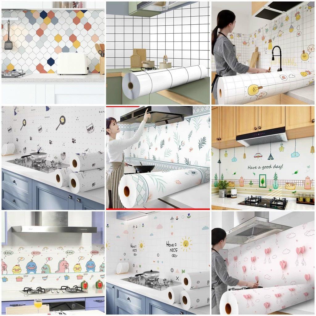 Giấy Dán Tường Bếp Cách Nhiệt Chống Dầu Mỡ, Chịu Nhiệt - Decal Dán Bếp