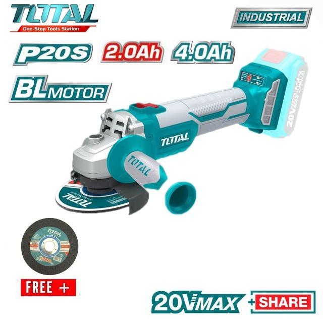 MÁY MÀI GÓC DÙNG PIN 20V 100MM (KHÔNG BAO GỒM PIN VÀ SẠC) TOTAL TAGLI1003 - HÀNG CHÍNH HÃNG