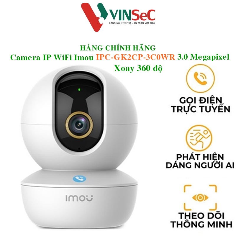 Camera Trong nhà Imou Ranger RC 3MP / 4MP / 5MP IPC-GK2CP-3C0W - Gọi điện qua app, phát hiện dáng người AI, loa báo động lớn - Hàng chính hãng