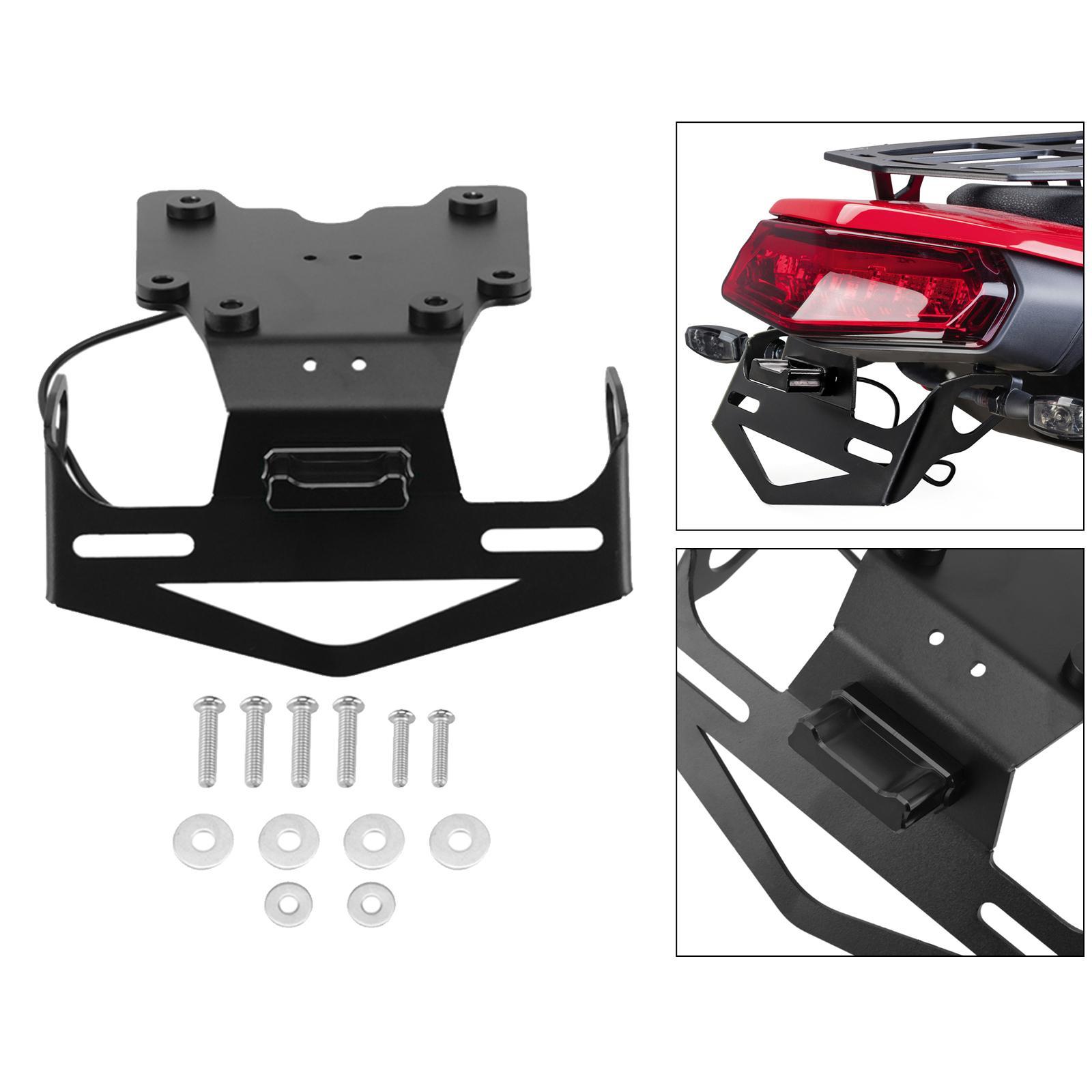 Motorcycle Rear License Plate Holder Bracket for Yamaha Tenere 700 Black