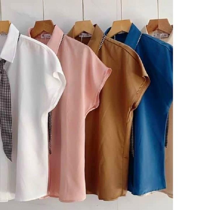 Áo sơ mi công sở nữ chất lụa tằm tặng kèm khăn_sơ mi nữ đẹp