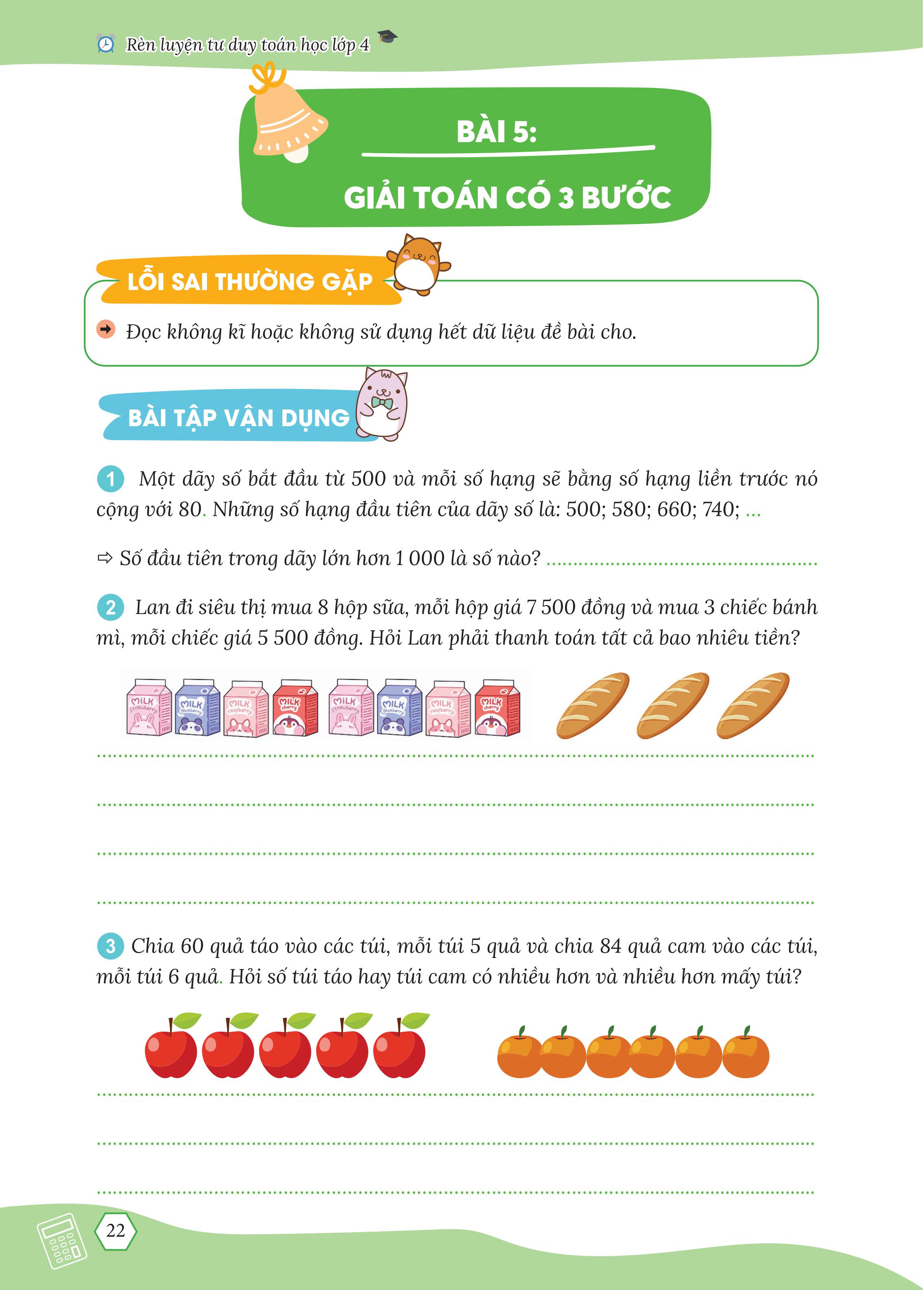 Sách - Rèn Luyện Tư Duy Toán Học Lớp 4 - Khám Phá Những Phương Pháp Học Hiệu Quả Cho Trẻ