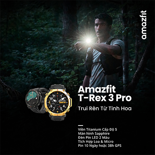 Đồng hồ thông minh Amazfit T-Rex 3 Pro 48mm A2444 - Hàng chính hãng