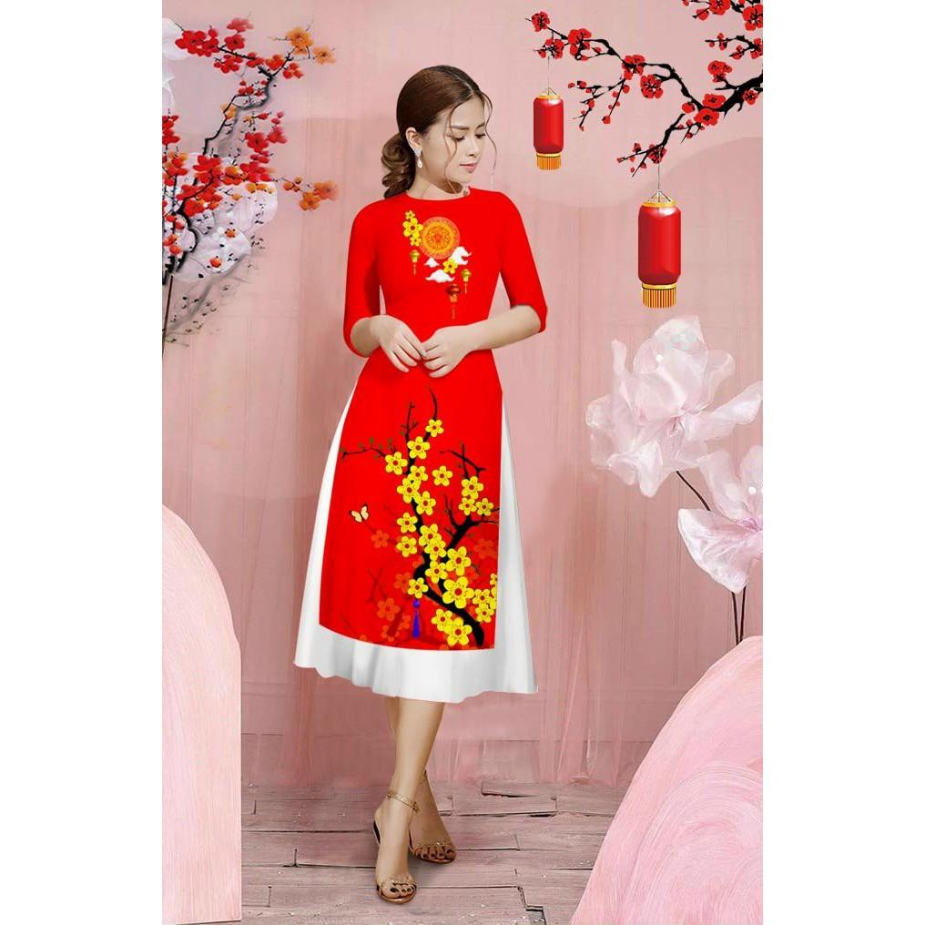 GIÁ XƯỞNG - Áo dài cách tân lụa in 3D