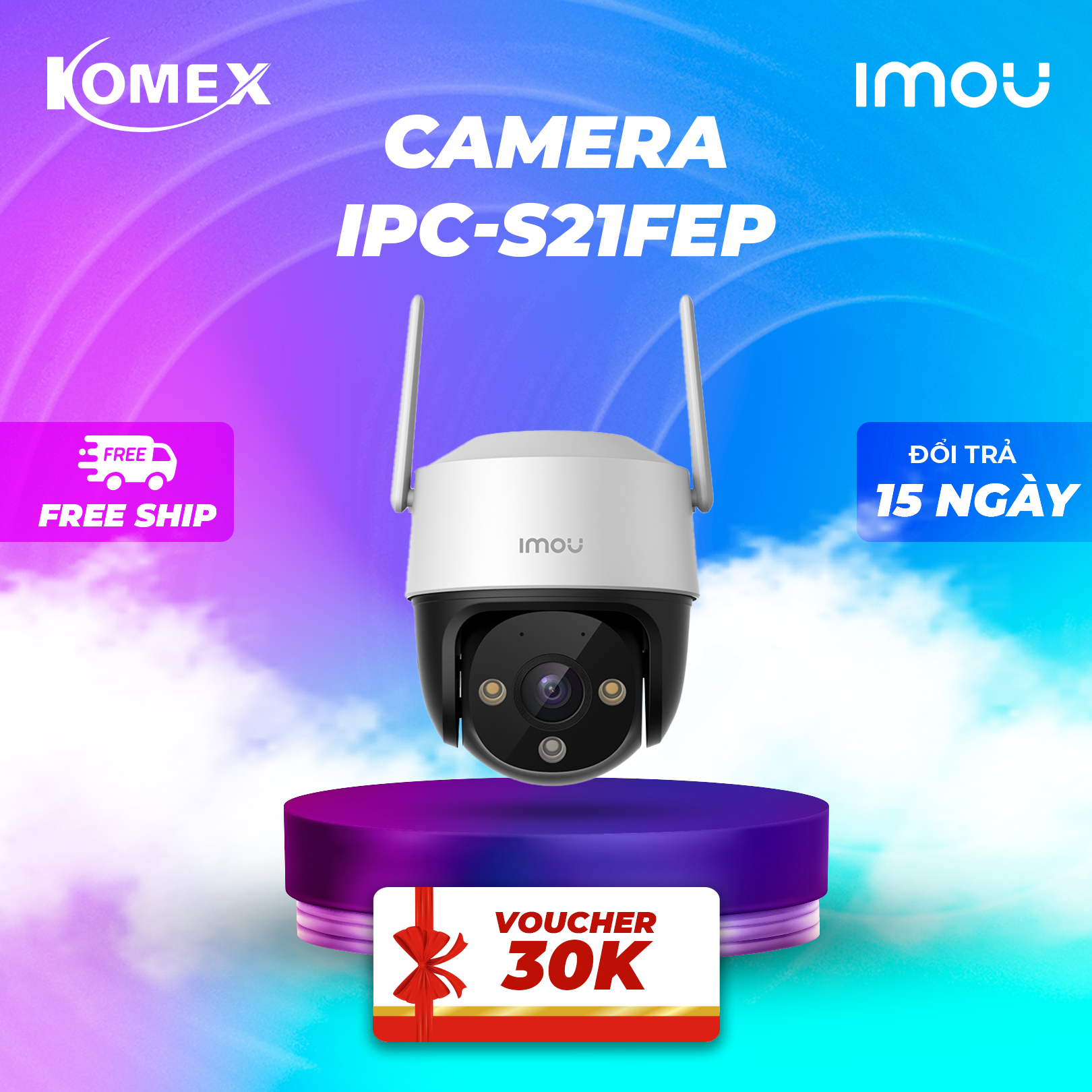 Camera WIFI Ngoài Trời IMOU CRUISER SE IPC - S21FEP/S41FEP - Hàng Chính Hãng