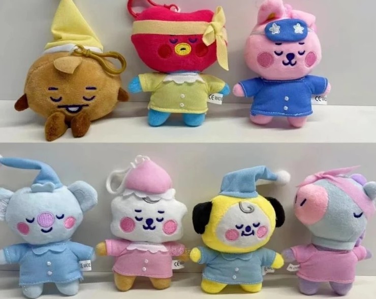 Móc khóa nhồi bông BT21 ngái ngủ đáng yêu