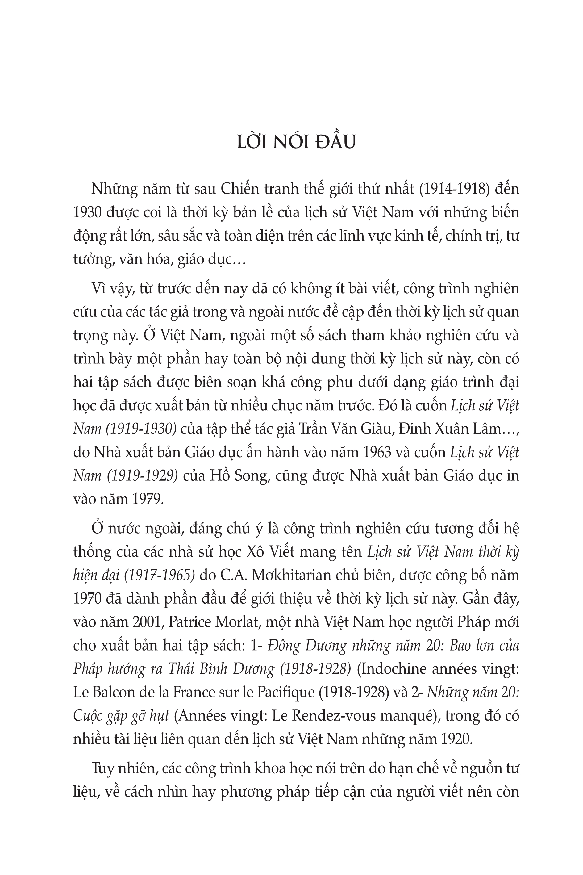 Việt Nam 1919-1930 Thời Kỳ Tìm Tòi Và Định Hướng