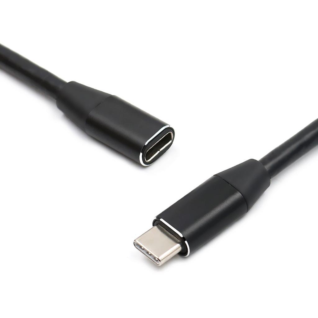 2X Type C USB 3.1 Male to USB-C Female Extension Data Cable Extender Cord