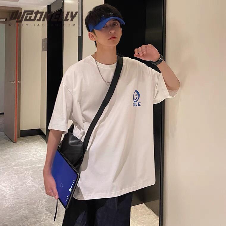 Áo thun tay lỡ. Hình Mặt cười Smile. CoolZ phông Unisex nam nữ Cotton oversize form rộng CZ107