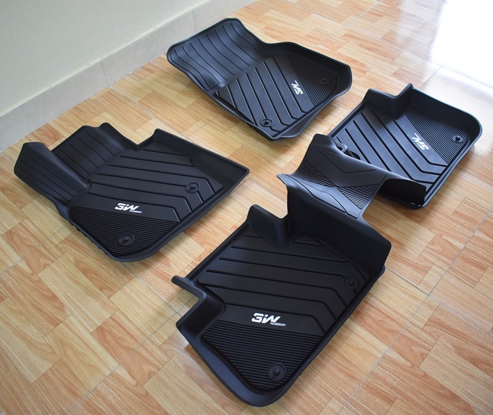 Thảm lót sàn xe ô tô  BMW M3 2012- đến nay nhãn hiệu Macsim 3W - chất liệu nhựa TPE đúc khuôn cao cấp - màu đen