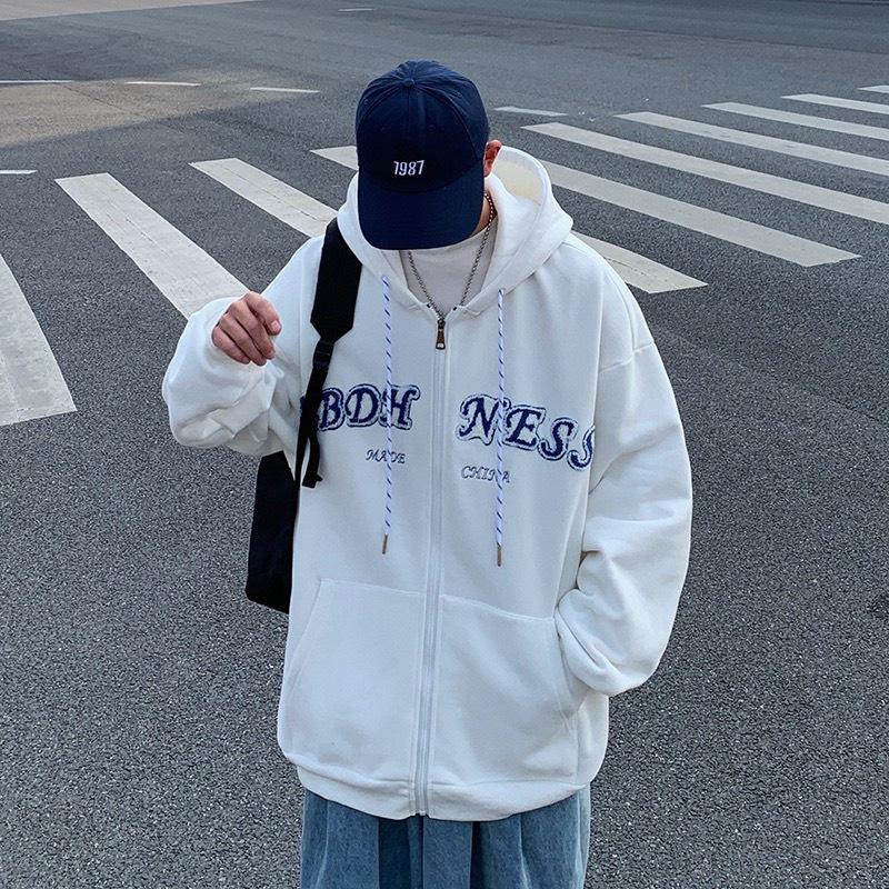 Áo khoác áo hoodie NESS nỉ bông form rộng unisex nam nữ