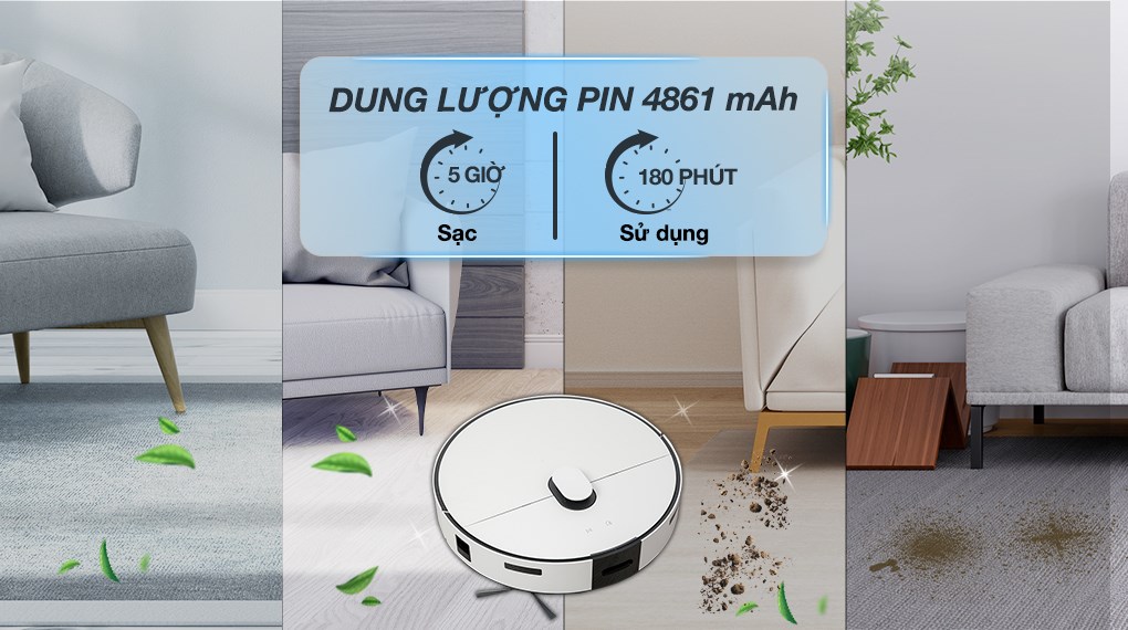 Robot hút bụi lau nhà Samsung VR7MD96514G/SV - Hàng Chính Hãng