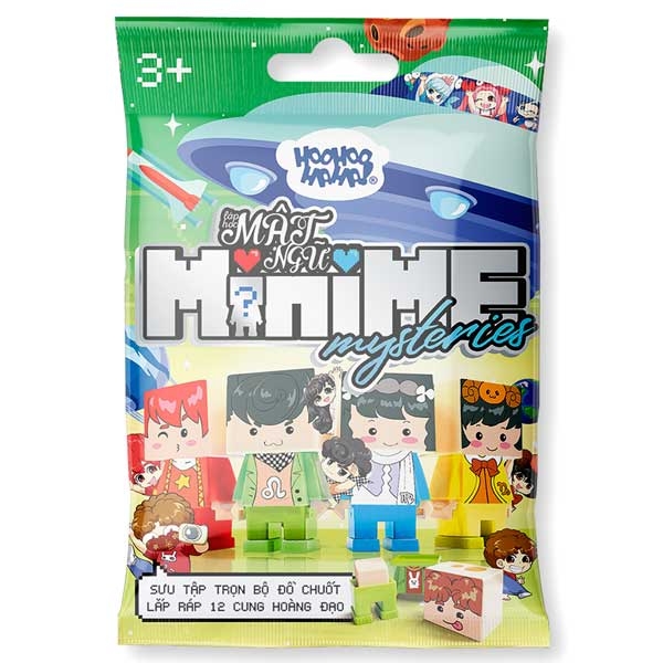 Bộ Chuốt Bút Chì Và Gôm Tẩy Lắp Ráp Lớp Học Mật Ngữ - HooHooHaHa Minime Xanh Lá - VPH11-0102