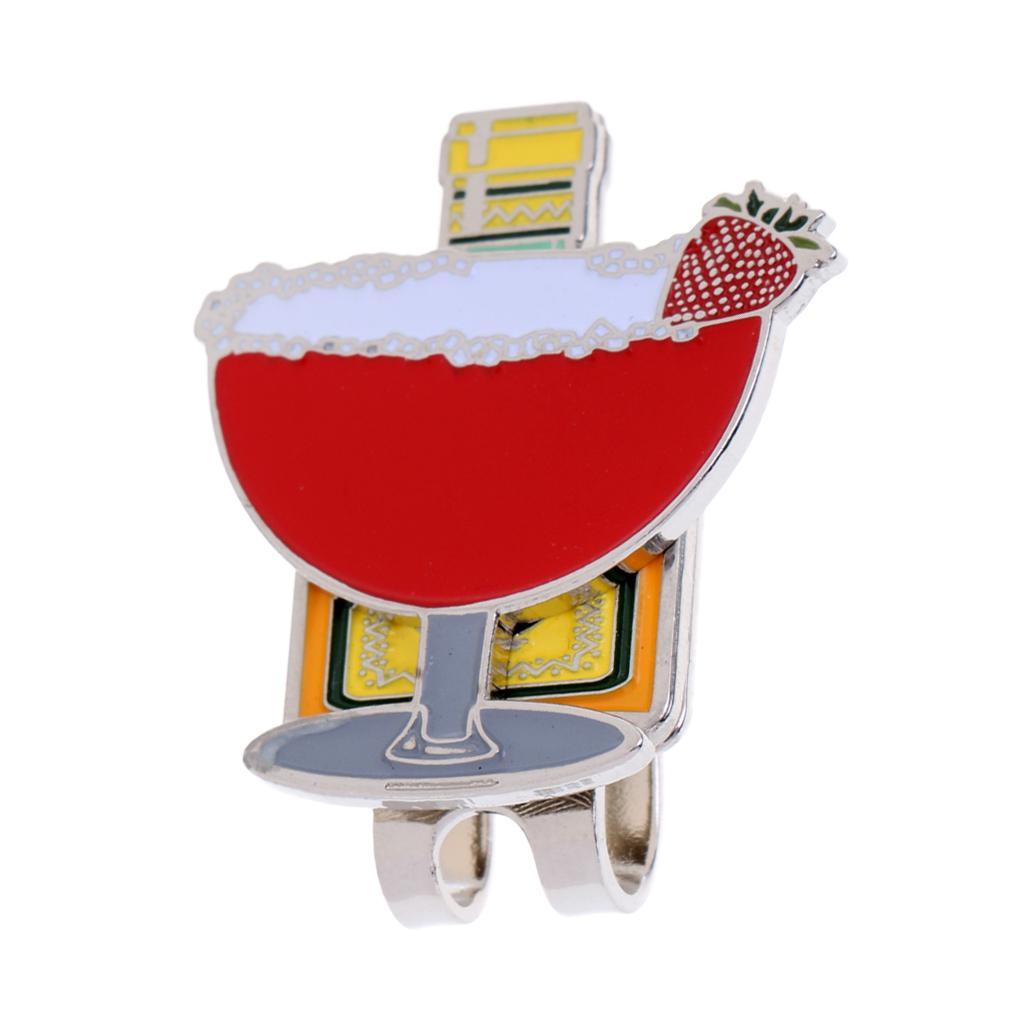 5xSturdy Drinking Cup Magnetic Hat Clip Golf Ball Marker Clip On Cap Visor