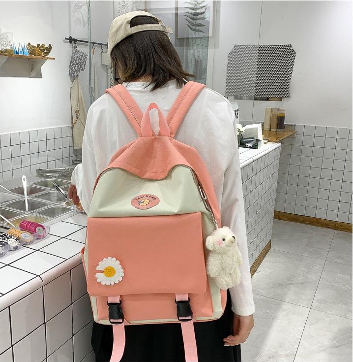 Balo nữ du lịch đi học thời trang hoa cúc cute đẹp BL31 cá tính lịch lãm
