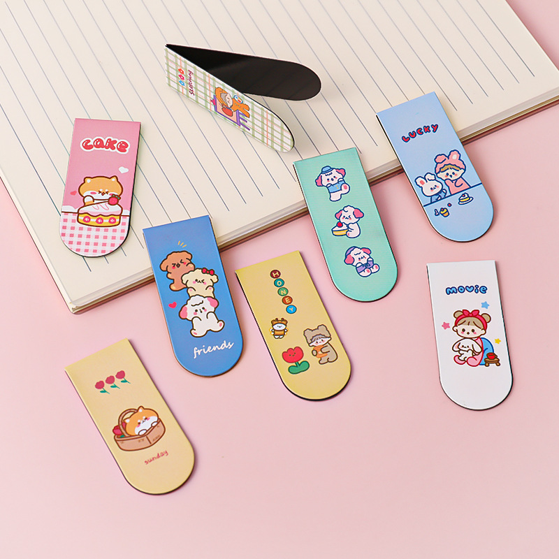 Bookmark Nam Châm, Kẹp Đánh Dấu Sách Hoạt Hình Cute Dễ Thương,Phụ Kiện Trang Trí Sách, Sổ