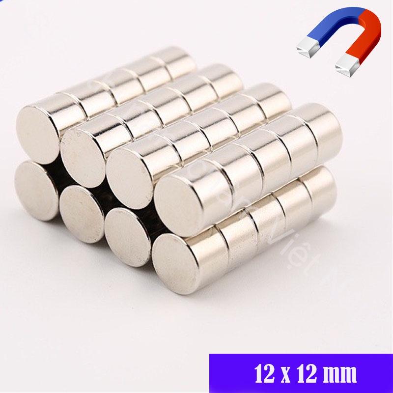 Nam châm 12x12mm tròn đường kính 12mm loại siêu hít