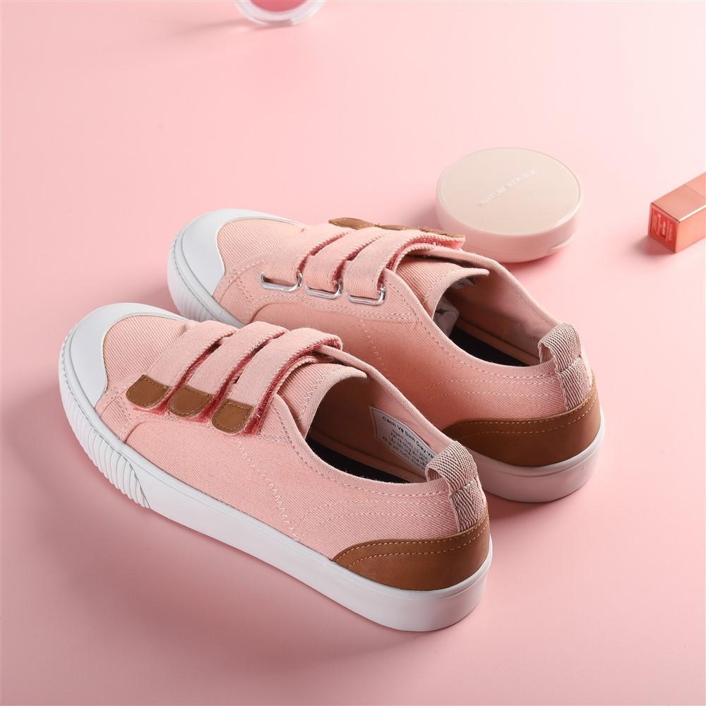 Giày Sneaker Vải Nữ DINCOX E01 Quai Dán Nữ Tính E01 Pink