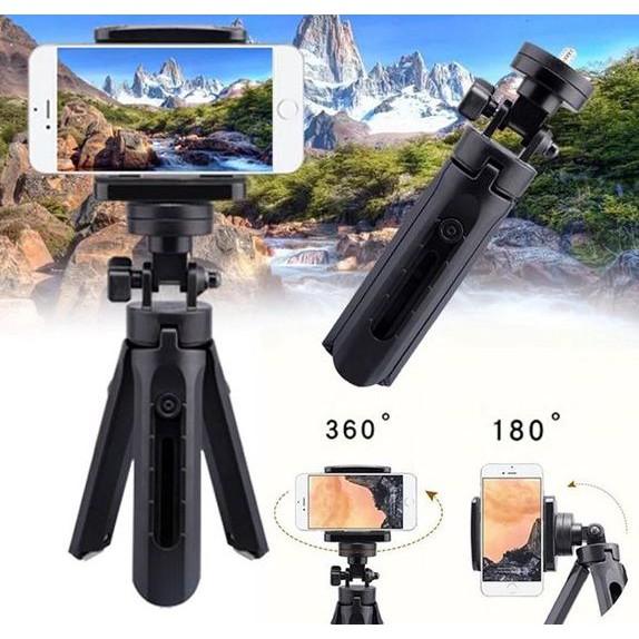 Tripod Mini, Giá, kẹp điện thoại để bàn 3 chân