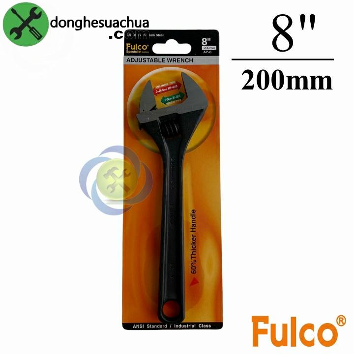 Mỏ lết 200mm Fulco AP-8 8inch dài 200mm thân đen