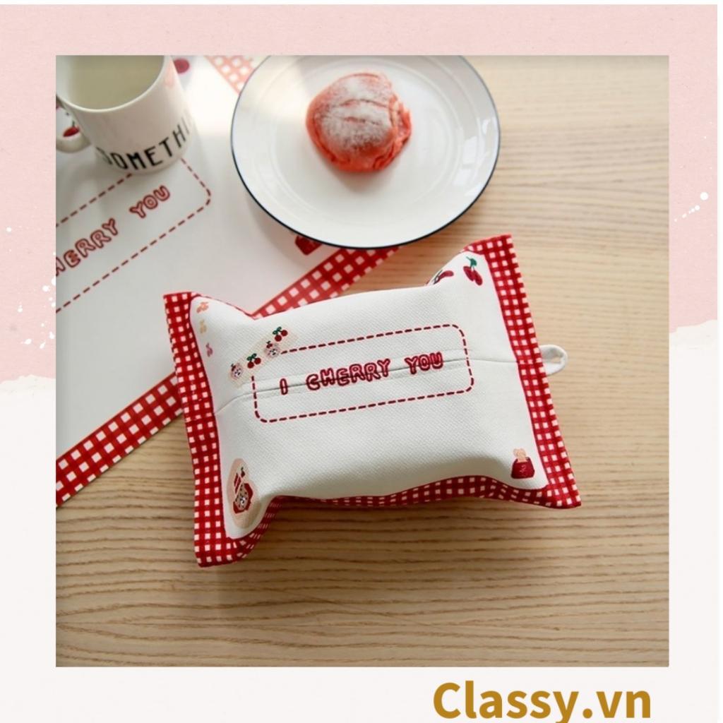 Hộp đựng khăn giấy Classy bằng vải cotton ngộ nghĩnh T1509