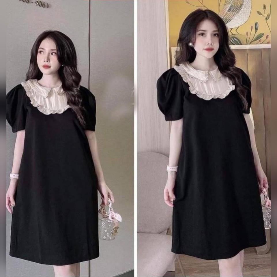 Đầm Bầu Váy Bầu cao cấp dáng Xuông Chất Lụa Hàn Mềm, siêu mát Thấm Mồ Hôi Tốt, Freesize từ 40 đến 70Kg VM6628