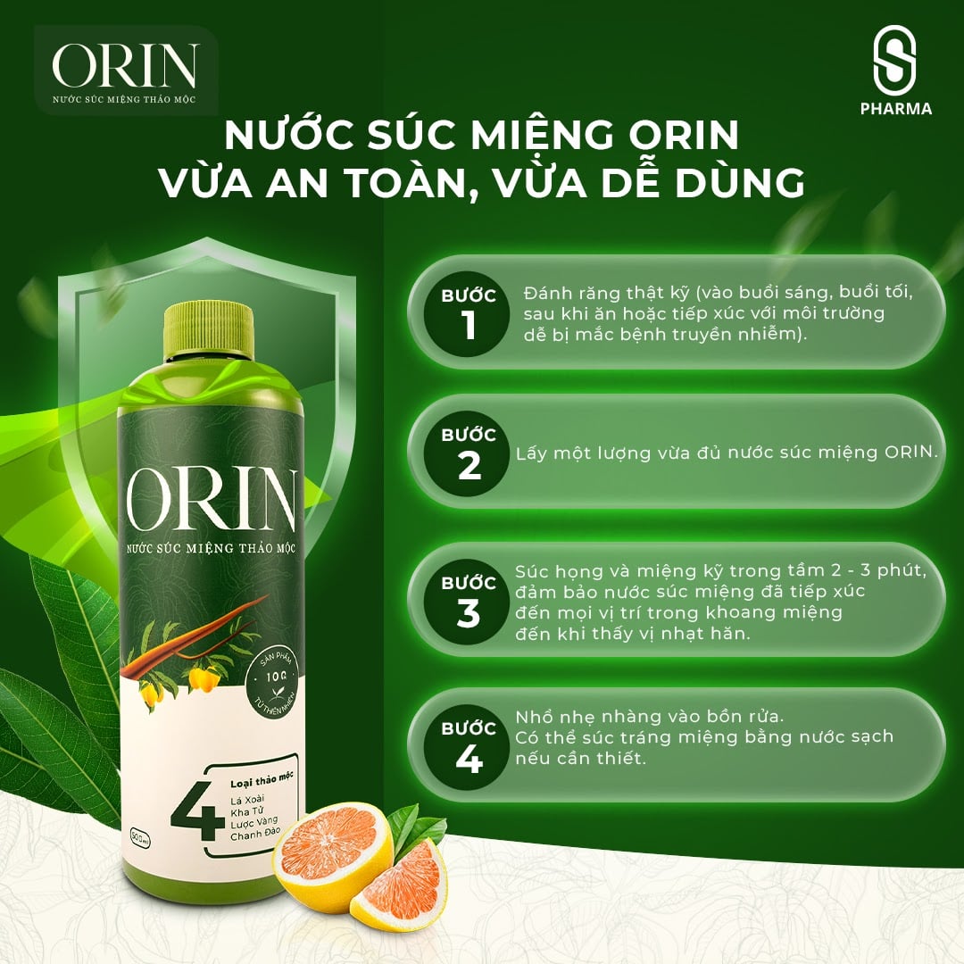 Nước Súc Miệng Orin Thảo Mộc