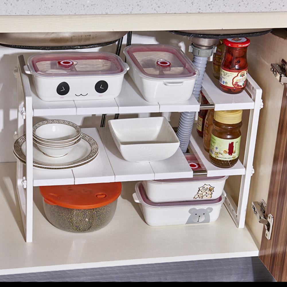 Mở Rộng Dưới Bồn Rửa Nhà Tổ Chức 1/2 Tầng Vật Dụng Nhà Bếp Tủ Người Tổ Chức, Nồi Chảo Giá Để Gia Vị, lưu Trữ Kệ Nhà Bếp, Nhà Tắm