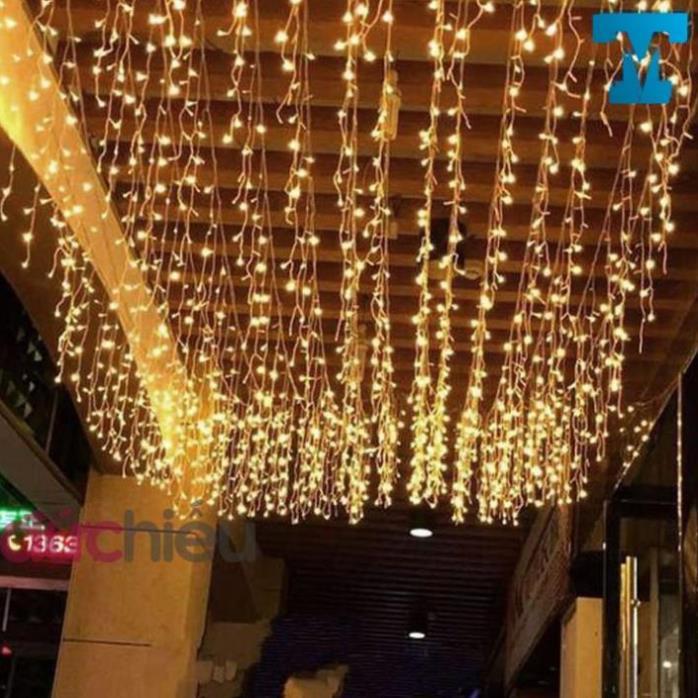 Dây đèn LED rèm 8m 40 sợi, dây đèn chớp tắt, đèn trang trí noel