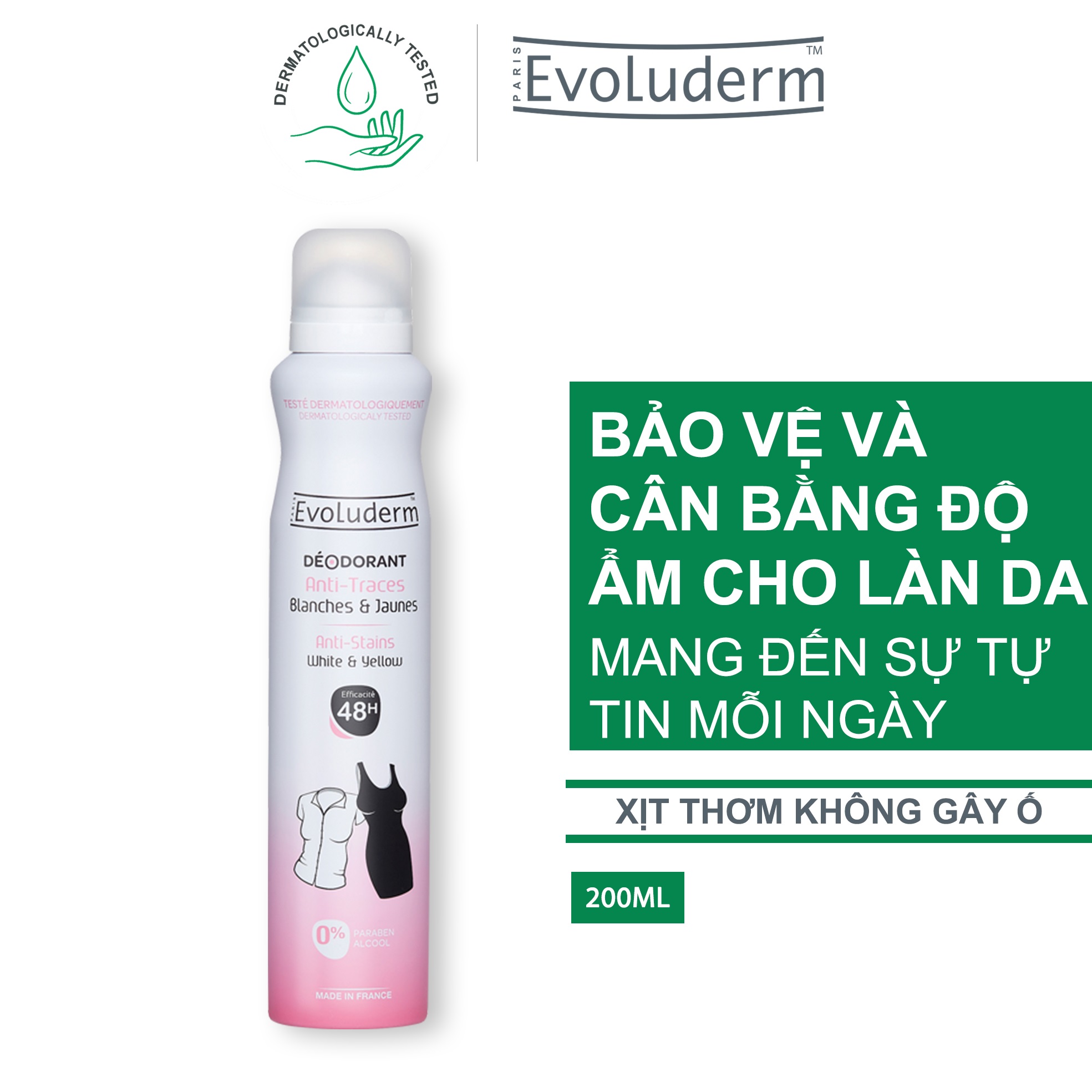 Xịt thơm toàn thân 48h không gây ố quần áo 200ml - 15253