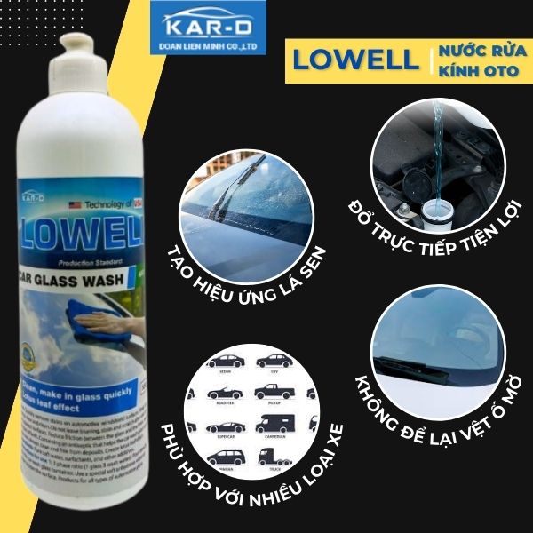 NƯỚC RỬA KÍNH LOWELL