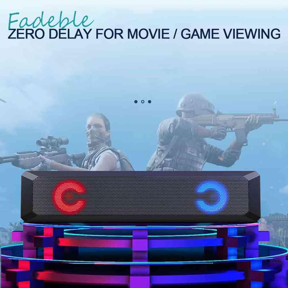 Loa Nghe Nhạc A4 6W RGB Cổng USB Có Dây Cho PC / TV