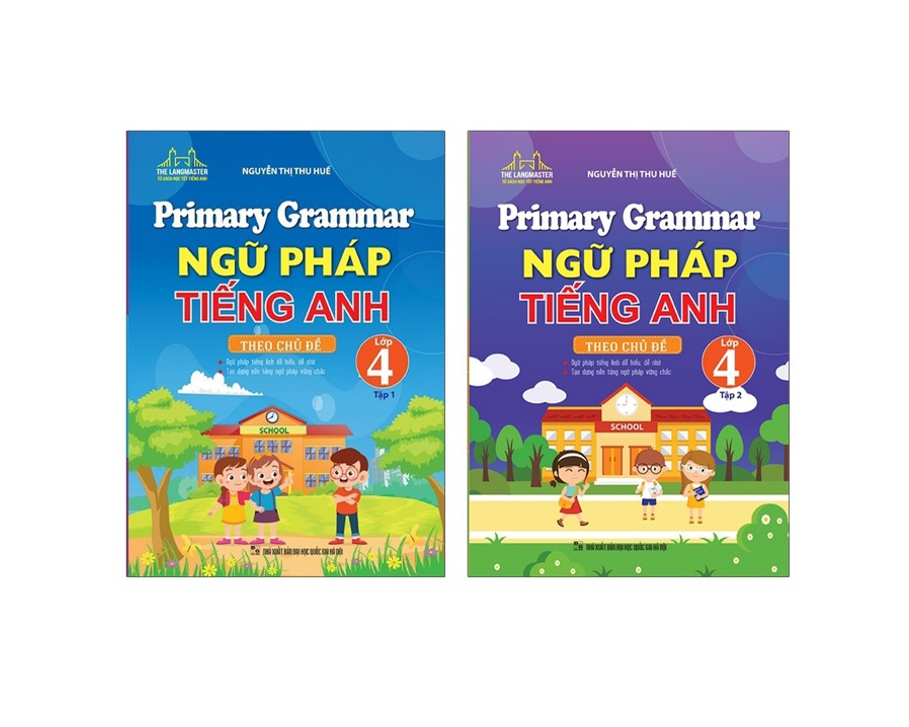 Sách - Combo Ngữ pháp tiếng anh theo chủ đề lớp 4