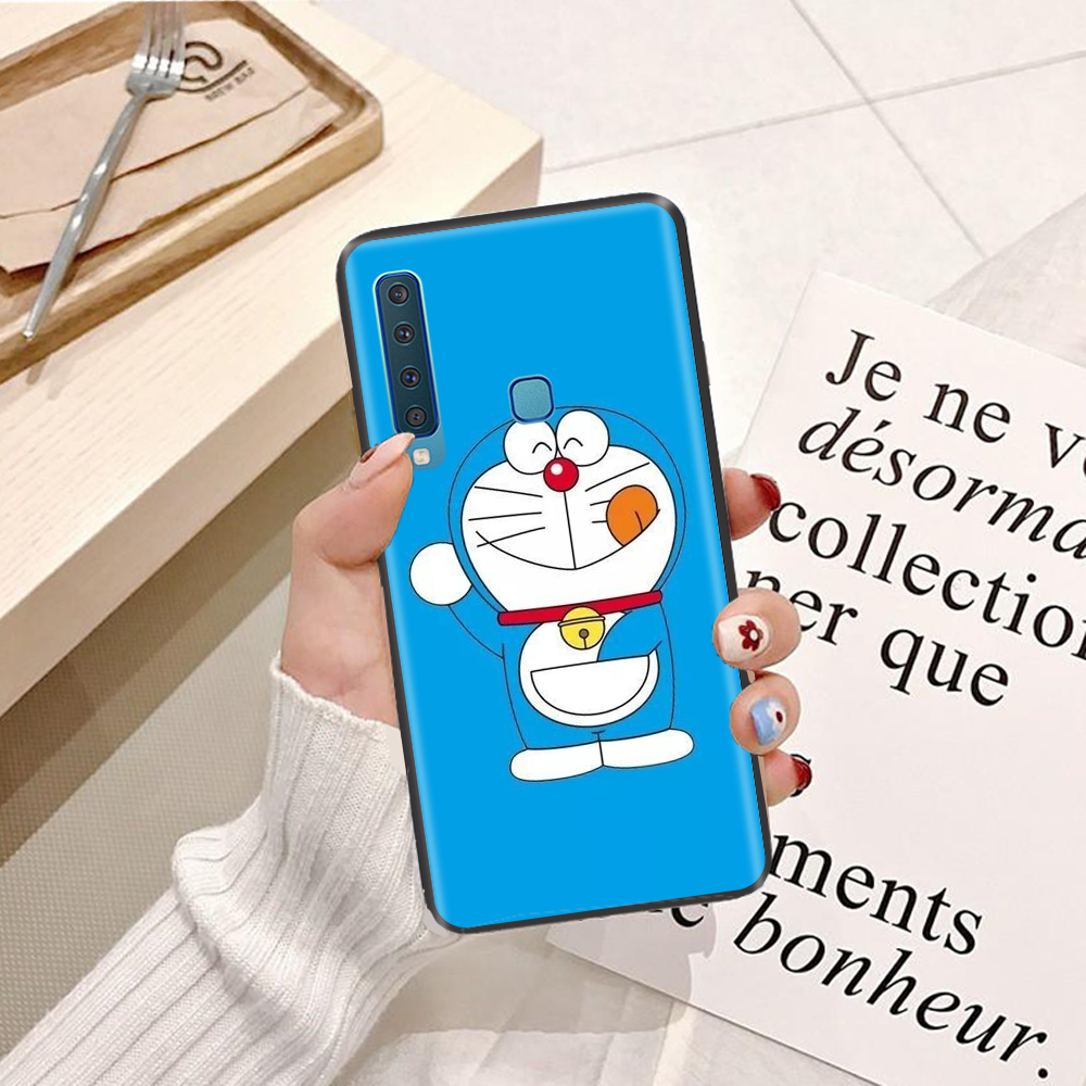 Hình ảnh Ốp lưng điện thoại Samsung Galaxy A9 2018 viền silicon dẻo TPU  hình Doremon Nhảy Múa - Hàng chính hãng