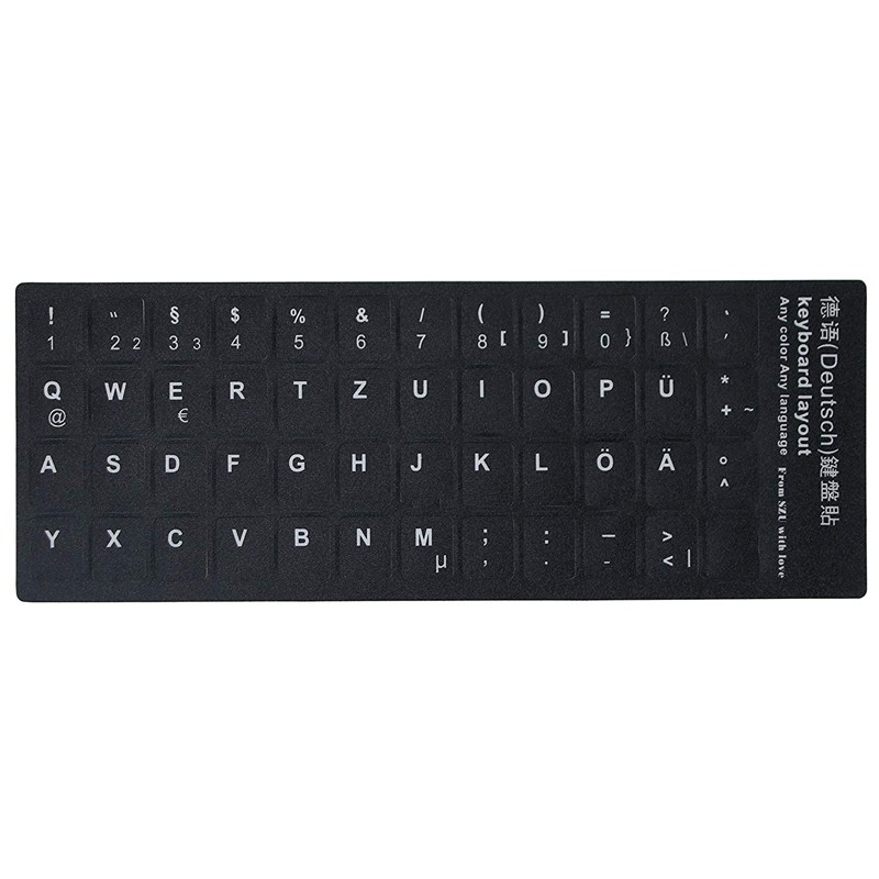 Hình ảnh Miếng dán bàn phím tiếng Đức - German Keyboard Stickers (Duetsch)