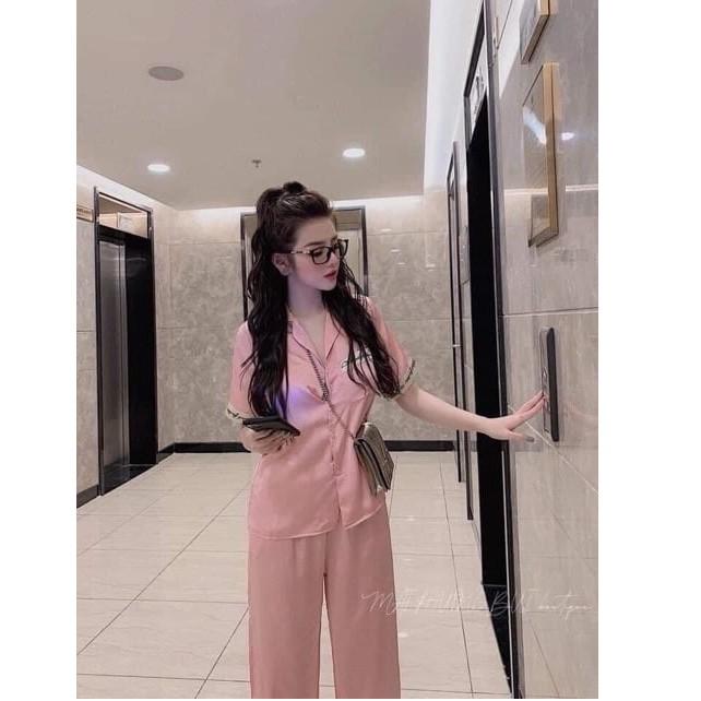 Bộ pijama SATIN LỤA cao cấp - quần dài có túi