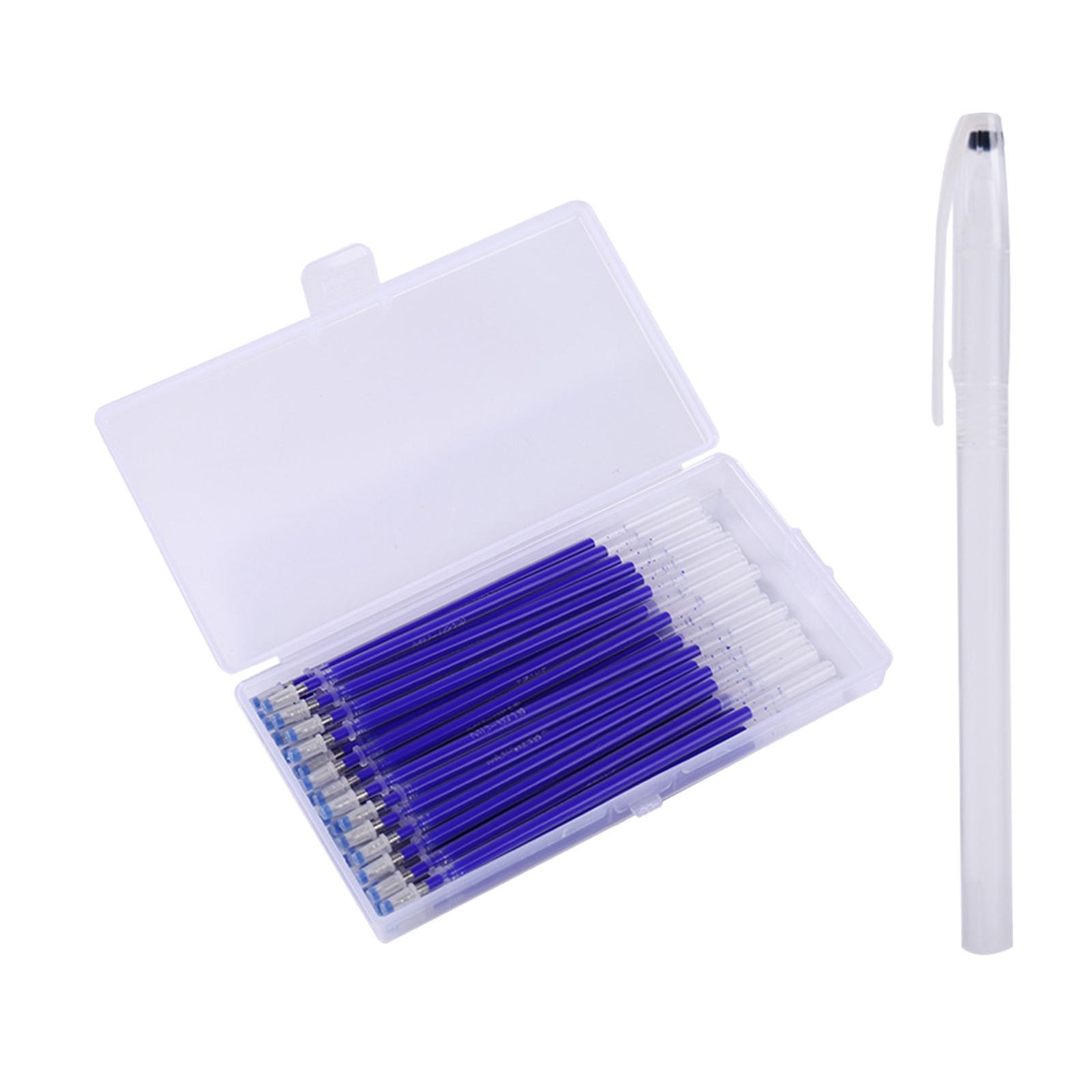 80Pcs Disappearing Heat Erasable Ink Fabric Marker Pen Refills for Tailors Chalk Gel Pens Sewing Tools Accessories