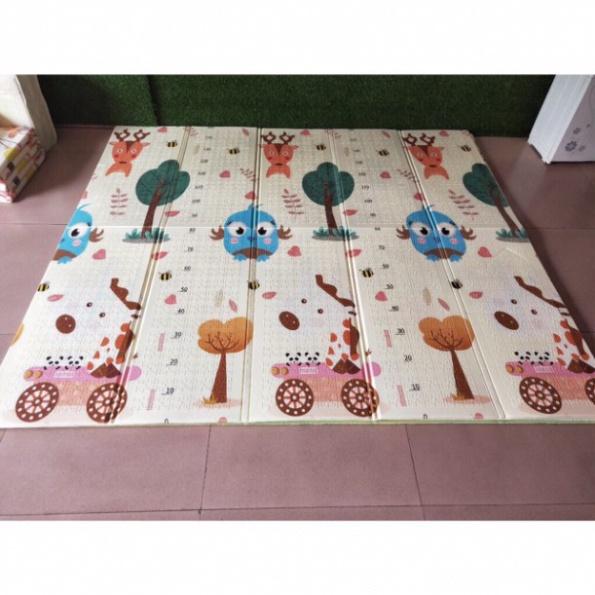 Thảm Xốp Thảm Trải Sàn XPE Phủ Silicon 2 Mặt Cho Bé Siêu Êm