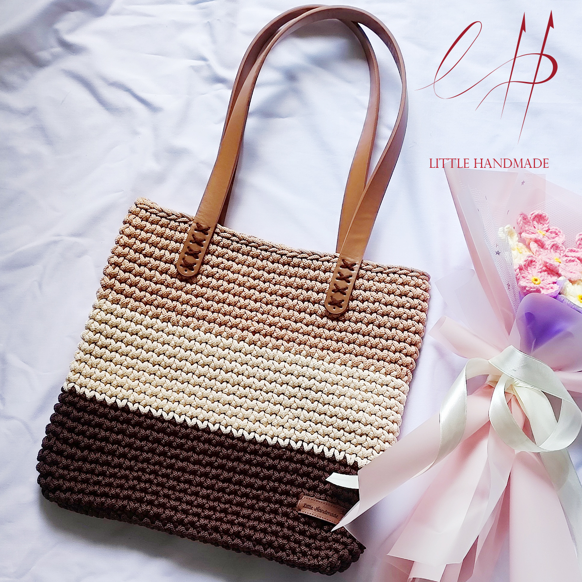 [Ảnh thật] Túi tote - túi xách nữ chất liệu len -hàng handmade