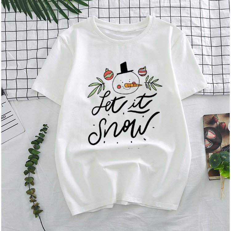 Áo thun Noel người tuyết nam nữ