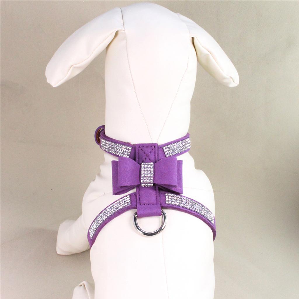 Puppy Adjustable Chest Strap Belt Harness Dog Walking Vest Harness Purple L